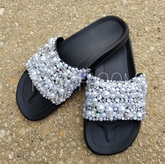 Shoes - Jeweled Slides